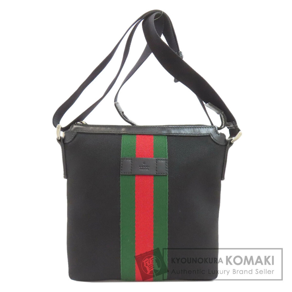 Gucci Sherry Line Shoulder Bag black techno leather